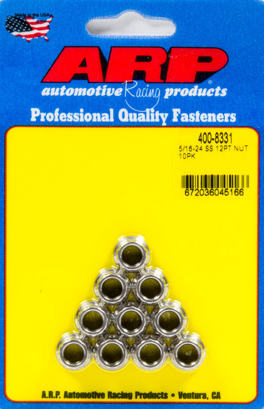 5/16-24 SS 12pt Nut Kit (10pk)  -  400-8331