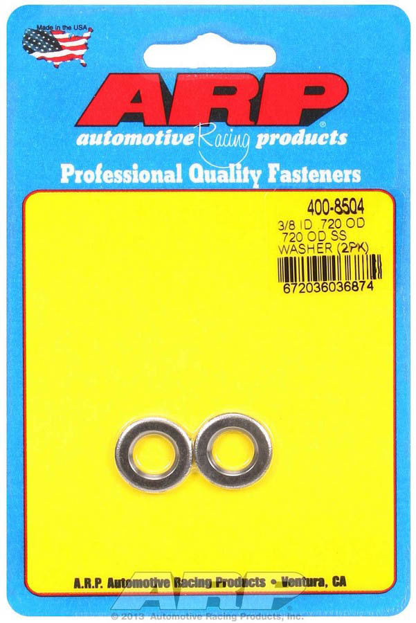 S/S Flat Washers - 3/8 ID x .715 OD (2pk)  -  400-8504