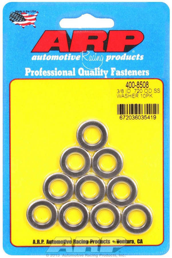 S/S Flat Washers - 3/8 ID x .715 OD (10)  -  400-8508