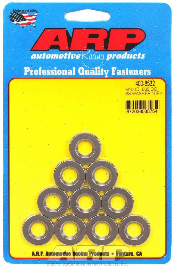 10mm ID SS Washers 10pk  .865 OD  -  400-8532