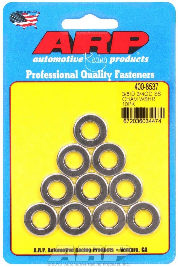 S/S Flat Washers - 3/8 ID x 3/4 OD (10)  -  400-8537