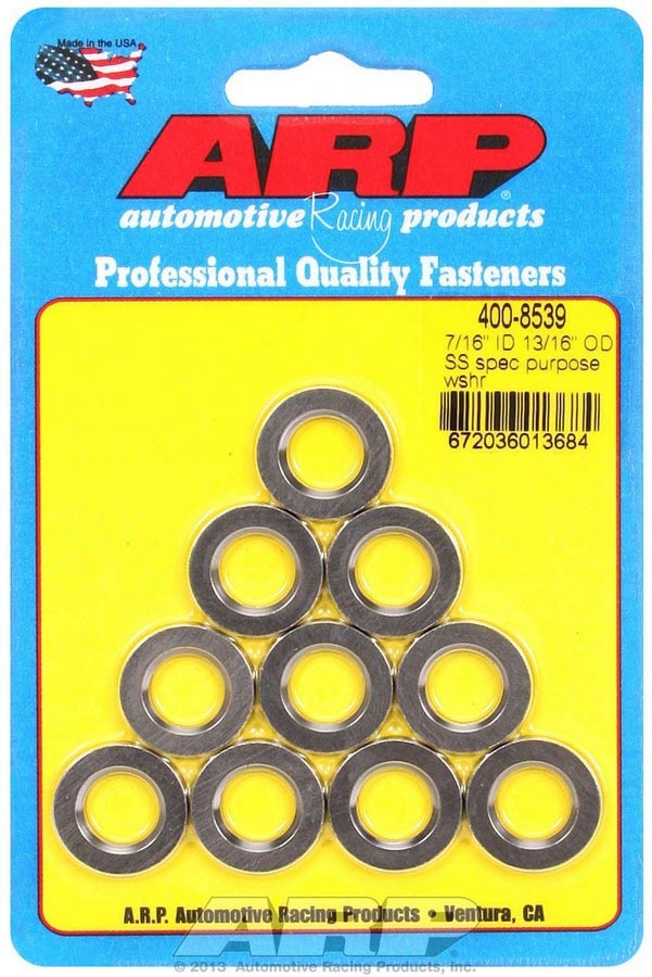 S/S Flat Washers - 7/16 ID x 13/16 OD (10)  -  400-8539