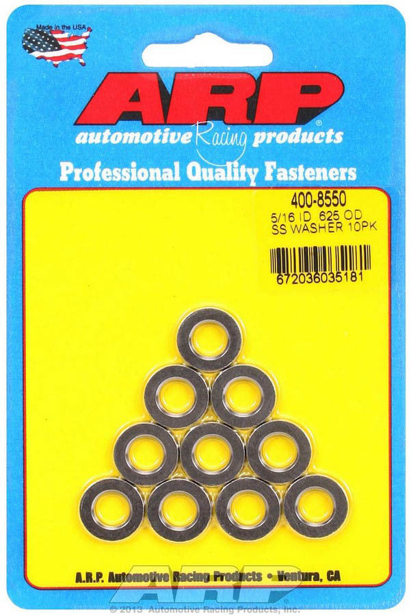 S/S Flat Washers - 5/16 ID x .625 OD (10)  -  400-8550