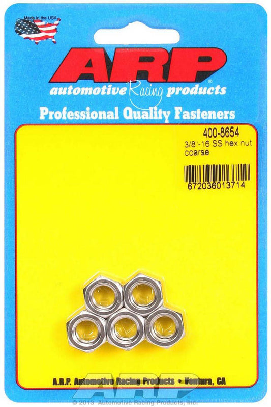 S/S Hex Nuts - 3/8-16 (5)  -  400-8654