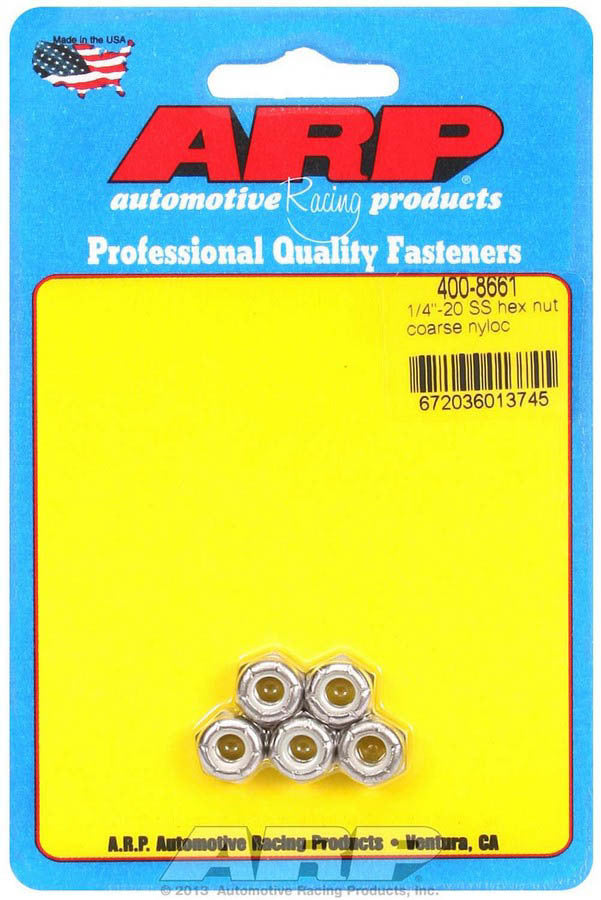 S/S Hex Nyloc Nuts 1/4-20 (5)  -  400-8661