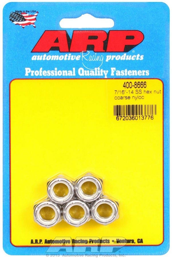 S/S Hex Nyloc Nuts 7/16-14 (5)  -  400-8666