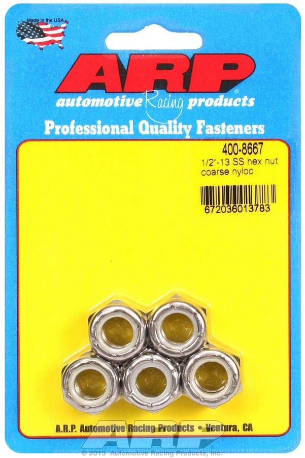 S/S Hex Nyloc Nuts 1/2-13 (5)  -  400-8667