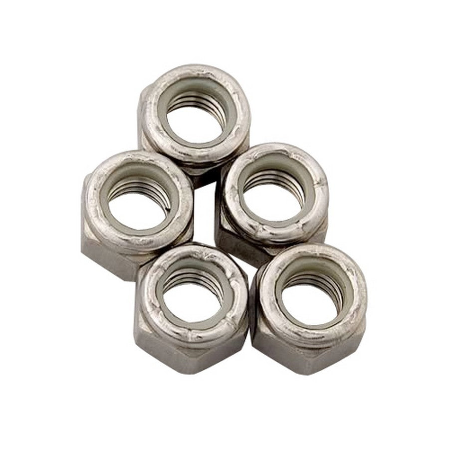 S/S 6pt. Fine Nyloc Nuts - 3/8-24 (5)  -  400-8764