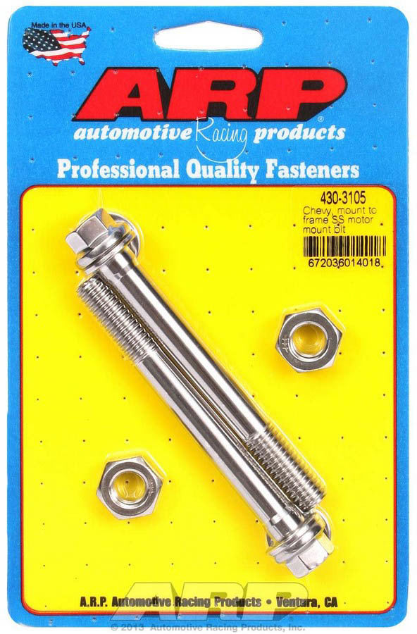 Chevy S/S Motor Mount to Frame Bolt Kit - 6pt.  -  430-3105