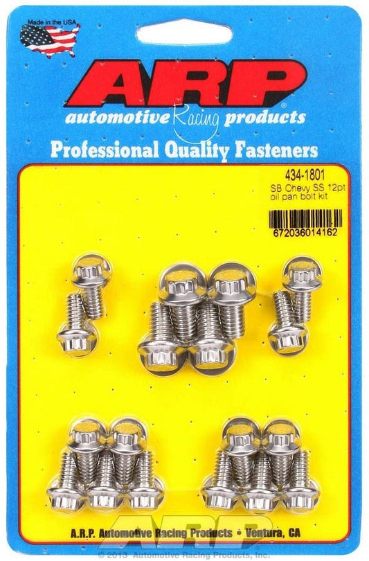 SBC S/S Oil Pan Bolt Kit 12pt.  -  434-1801