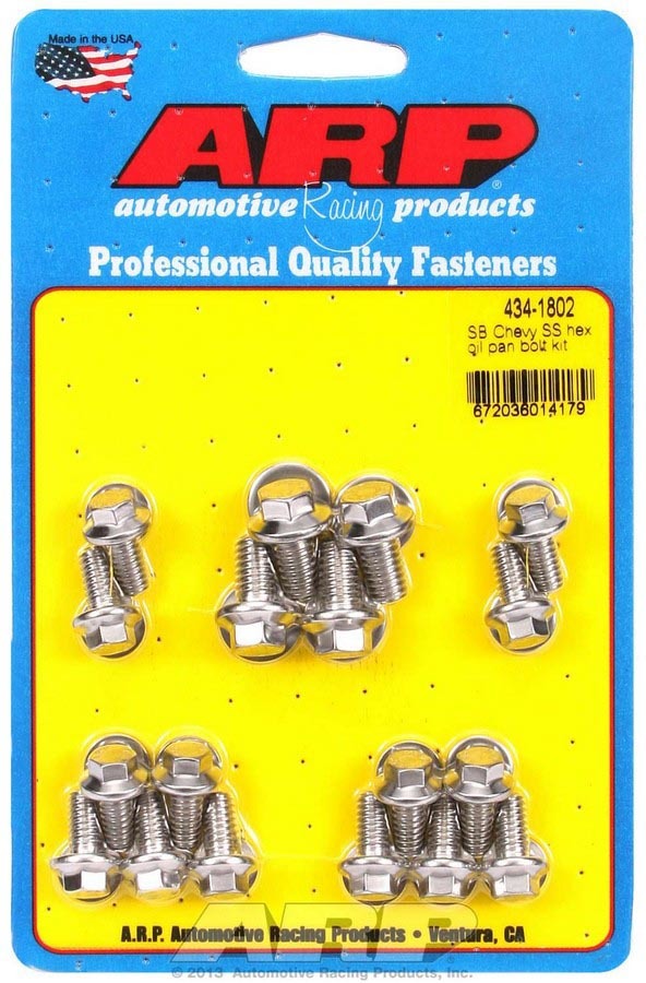 SBC S/S Oil Pan Bolt Kit 6pt.  -  434-1802