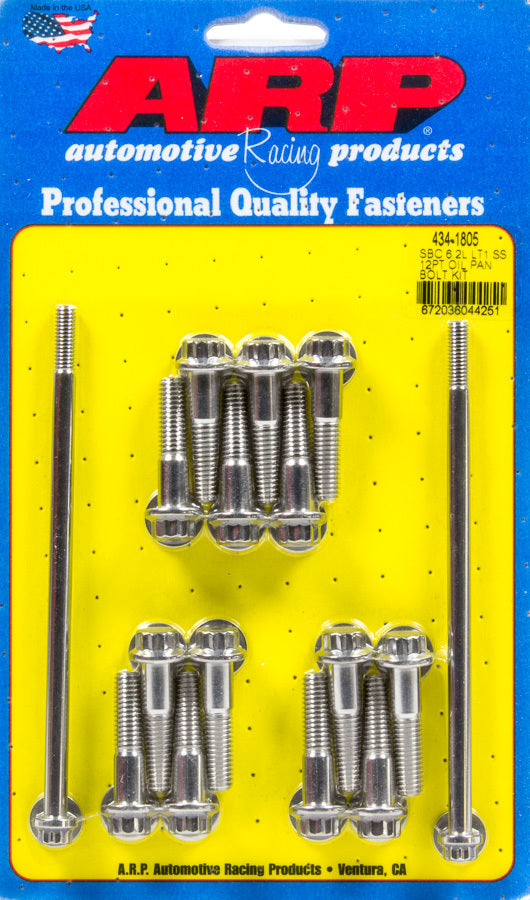 Oil Pan Bolt Kit - GM LT1 6.2L 12pt S/S  -  434-1805