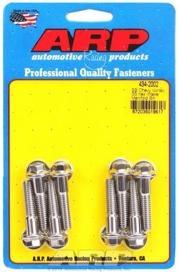 SBC S/S Intake Bolt Kit 6pt.  -  434-2002