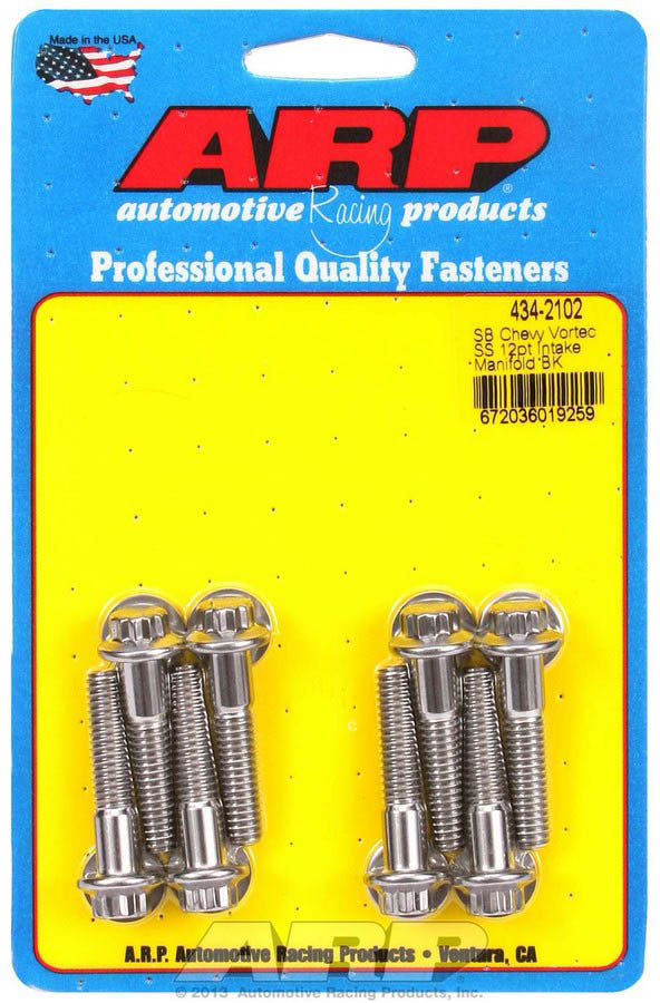 SBC S/S Intake Bolt Kit 12pt.  -  434-2102