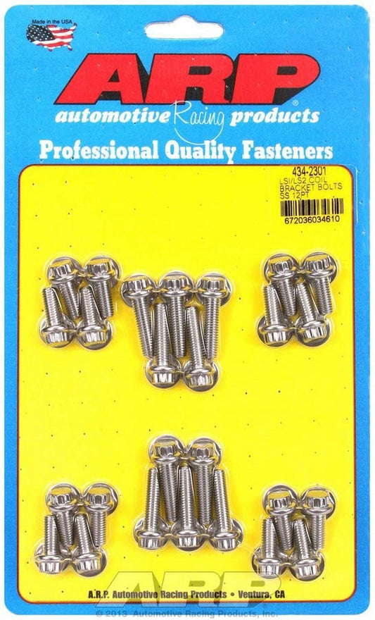 S/S Coil Bracket Bolt Kit - 12pt. LS1/LS2  -  434-2301