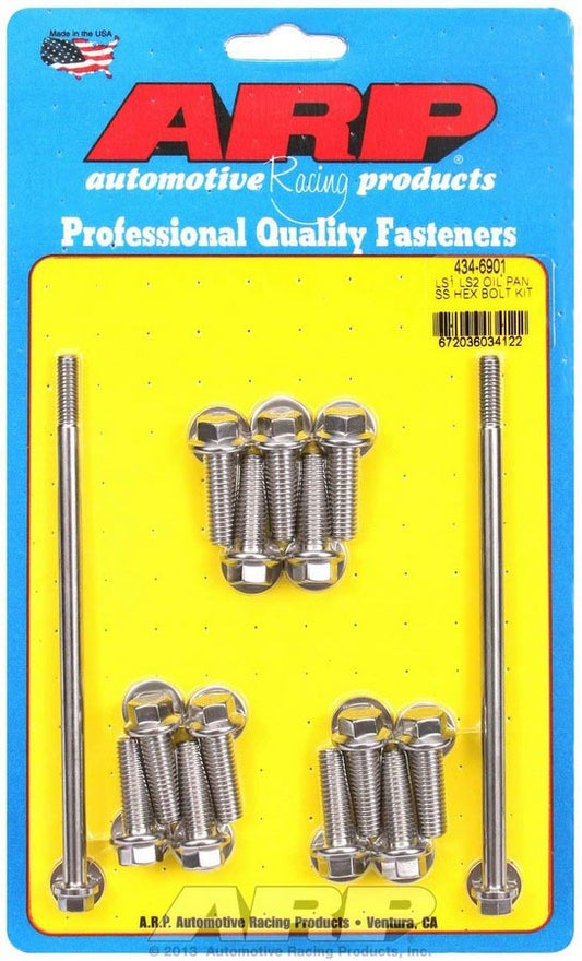 S/S Oil Pan Bolt Kit 6pt. LS1/LS2  -  434-6901