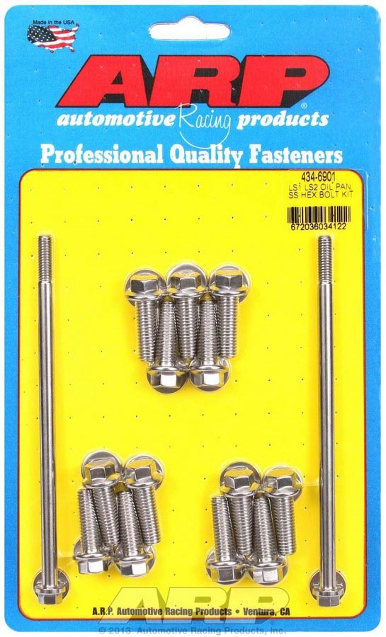 S/S Oil Pan Bolt Kit 6pt. LS1/LS2  -  434-6901