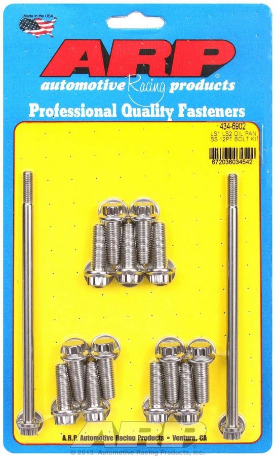 S/S Oil Pan Bolt Kit 12pt. LS1/LS2  -  434-6902