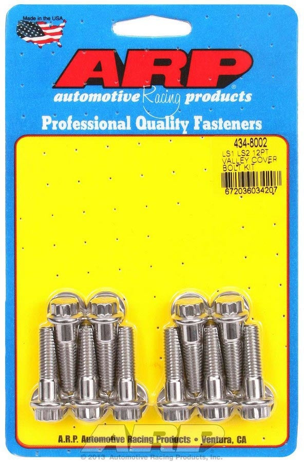 S/S Valley Cover Bolt Kit - 12pt. LS1/LS2  -  434-8002