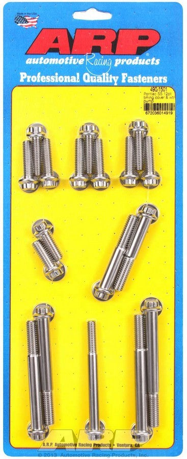 Pontiac S/S Timing Cover Bolt Kit 12pt.  -  490-1501