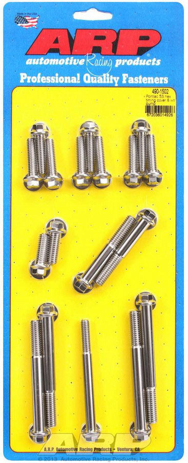 Pontiac S/S Timing Cover Bolt Kit 6pt.  -  490-1502