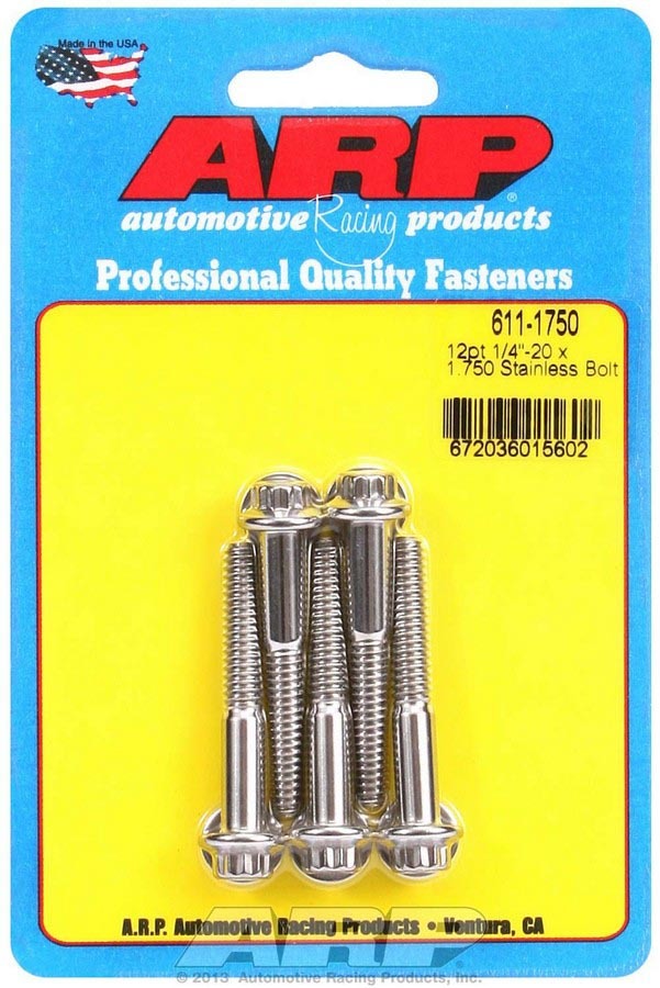 S/S Bolt Kit - 12pt. (5) 1/4-20 x 1.750  -  611-1750