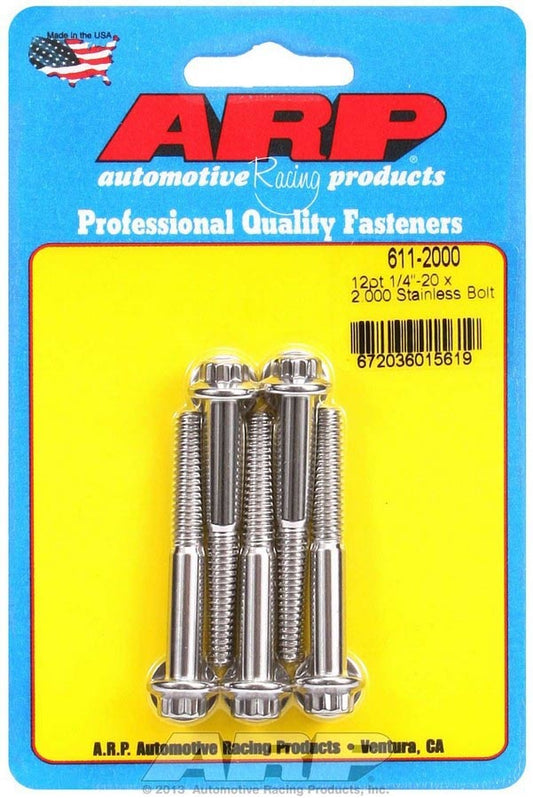 S/S Bolt Kit - 12pt. (5) 1/4-20 x 2.000  -  611-2000