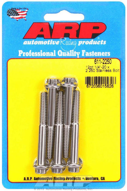 S/S Bolt Kit - 12pt. (5) 1/4-20 x 2.250  -  611-2250