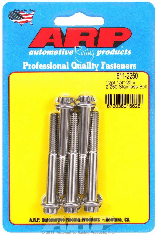 S/S Bolt Kit - 12pt. (5) 1/4-20 x 2.250  -  611-2250