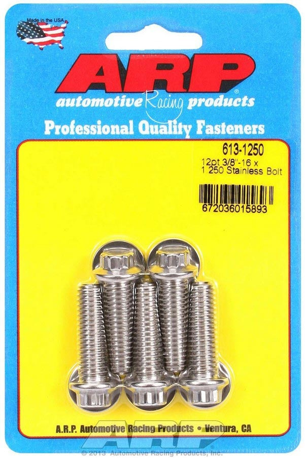 S/S Bolt Kit - 12pt. (5) 3/8-16 x 1.250  -  613-1250