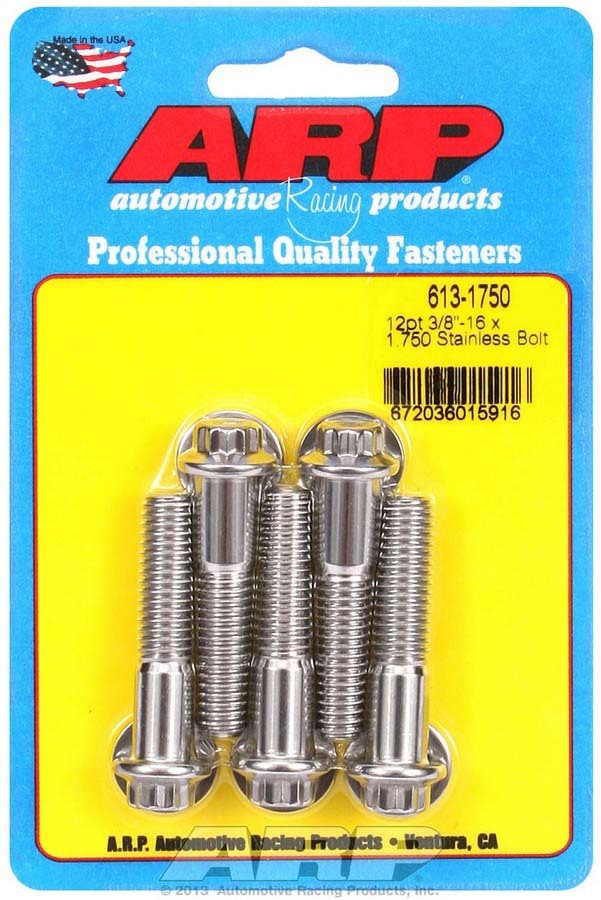 S/S Bolt Kit - 12pt. (5) 3/8-16 x 1.750  -  613-1750