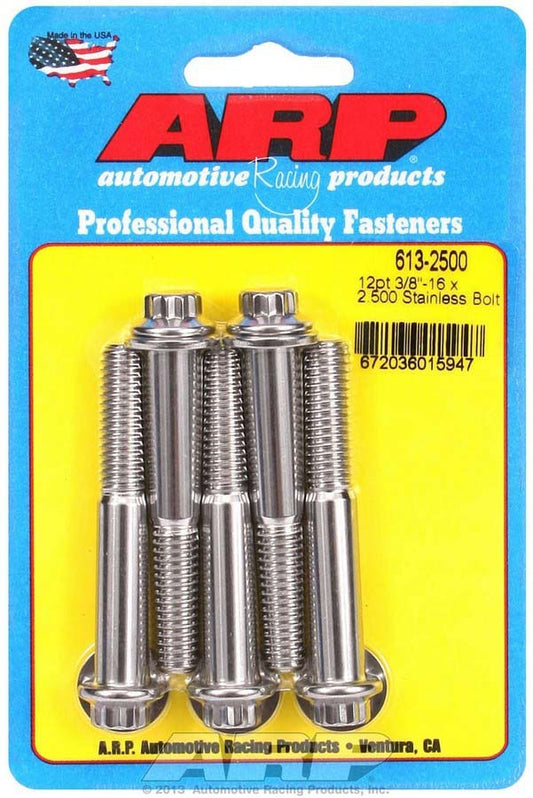 S/S Bolt Kit - 12pt. (5) 3/8-16 x 2.500  -  613-2500