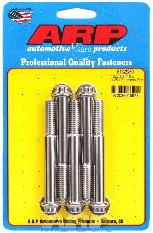 S/S Bolt Kit - 12pt. (5) 3/8-16 x 3.250  -  613-3250