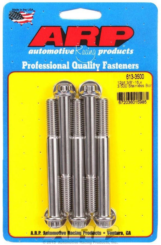 S/S Bolt Kit - 12pt. (5) 3/8-16 x 3.500  -  613-3500