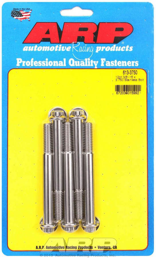 S/S Bolt Kit - 12pt. (5) 3/8-16 x 3.750  -  613-3750