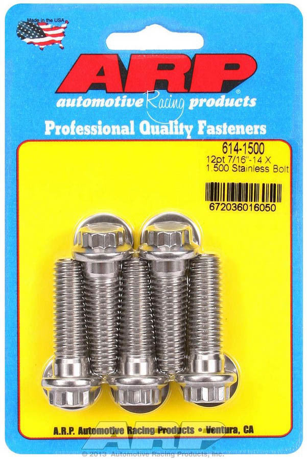 S/S Bolt Kit - 12pt. (5) 7/16-24 x 1.500  -  614-1500