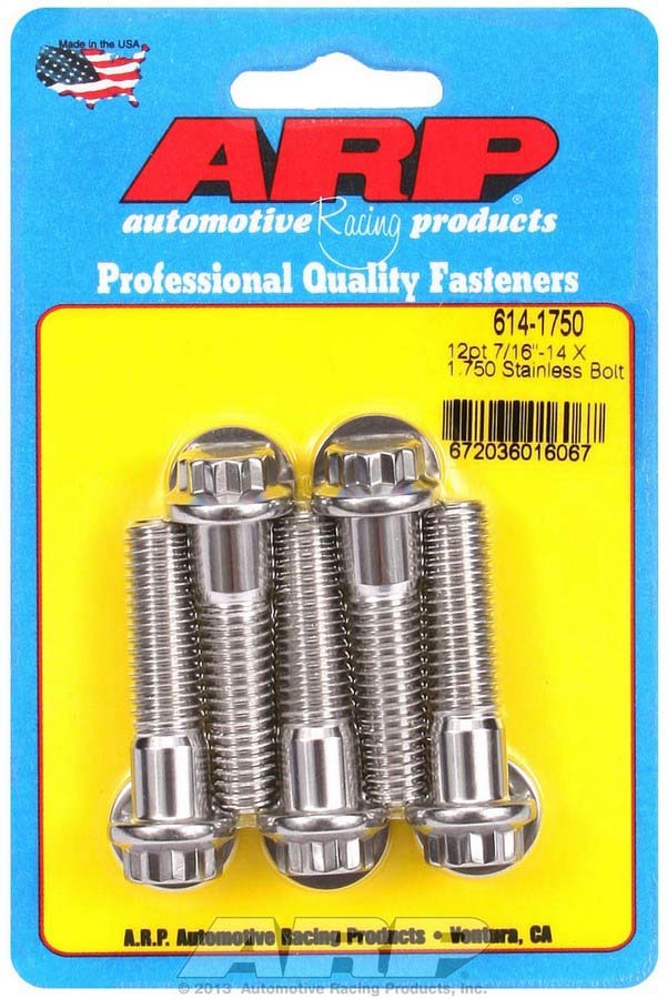 S/S Bolt Kit - 12pt. (5) 7/16-14 x 1.750  -  614-1750