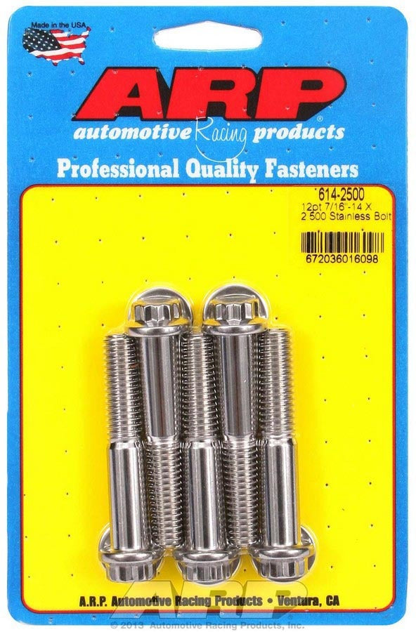 S/S Bolt Kit - 12pt. (5) 7/16-14 x 2.500  -  614-2500