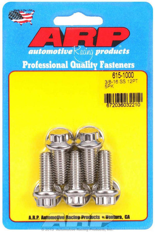 S/S Bolt Kit - 12pt. (5) 3/8-16 x 1.000  -  615-1000
