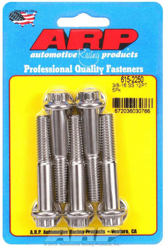 S/S Bolt Kit 12pt 5pk 3/8-16 x 2.250  -  615-2250