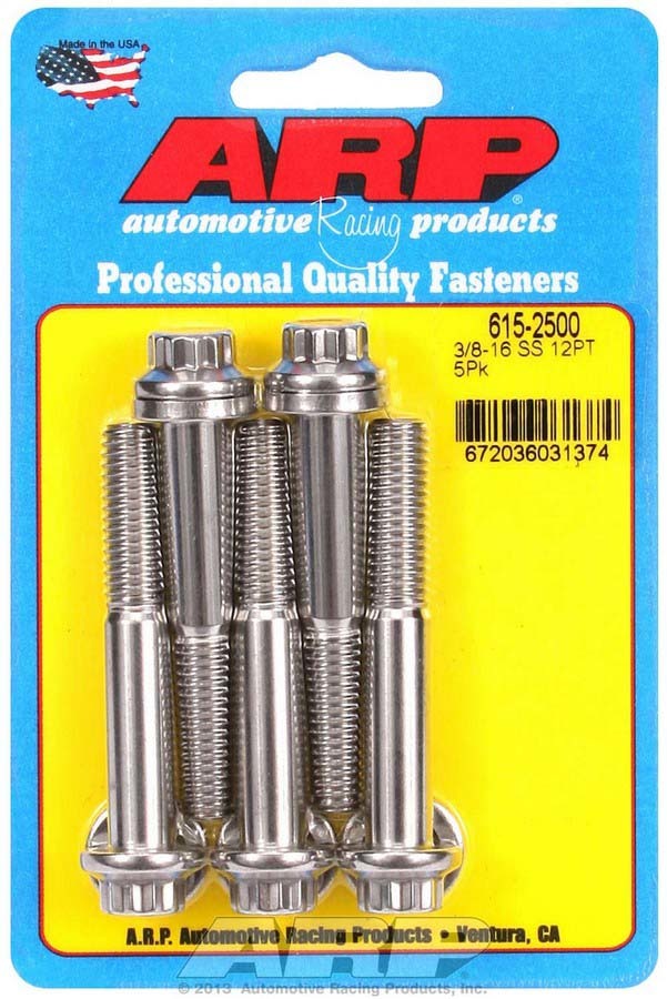 SS Bolt Kit - 12pt 5pk 3/8 x 2.500  -  615-2500
