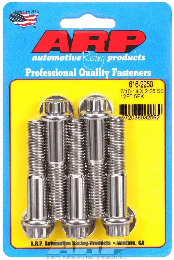 S/S Bolt Kit - 12pt. (5) 7/16-14 x 2.250  -  616-2250