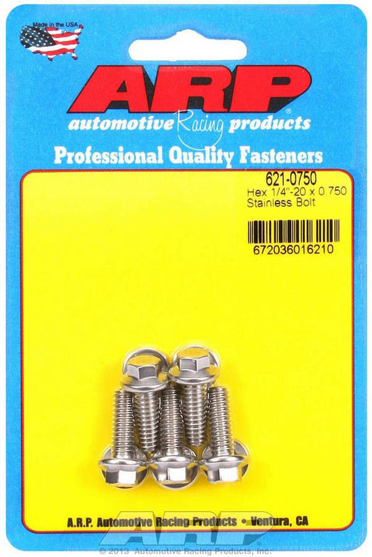 S/S Bolt Kit - 6pt. (5) 1/4-20 x .750  -  621-0750