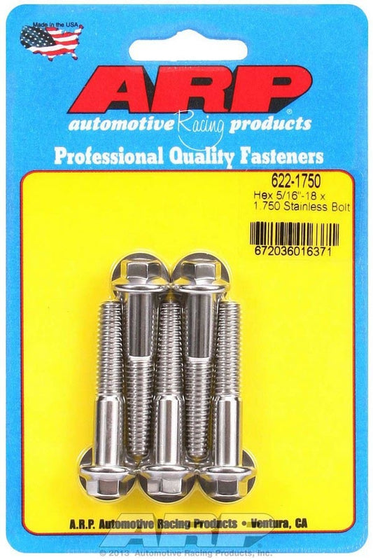 S/S Bolt Kit - 6pt. 5pk 5/16-18 x 1.750  -  622-1750