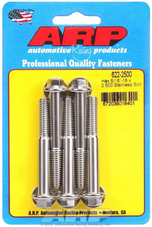 S/S Bolt Kit - 6pt. (5) 5/16-18 x 2.500  -  622-2500