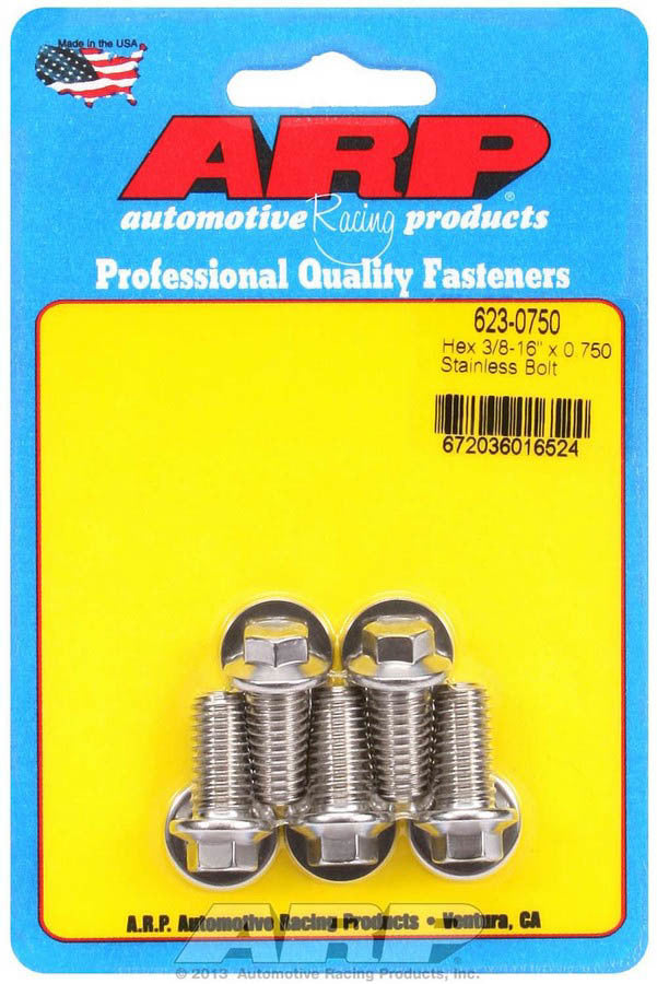 S/S Bolt Kit - 6pt. (5) 3/8-16 x .750  -  623-0750