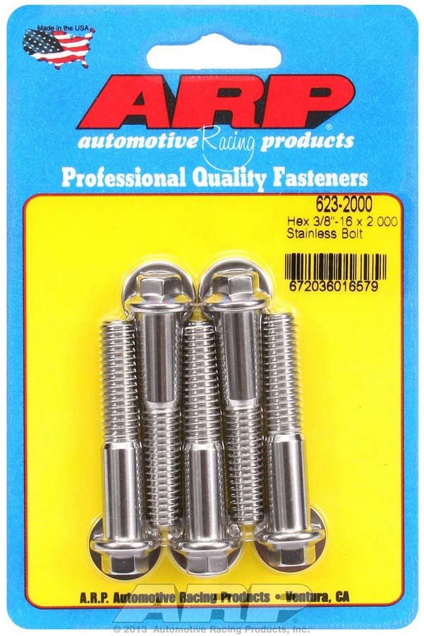 S/S Bolt Kit - 6pt. (5) 3/8-16 x 2.000  -  623-2000