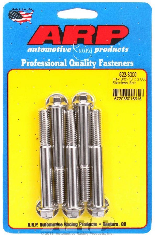 S/S Bolt Kit - 6pt. (5) 3/8-16 x 3.000  -  623-3000