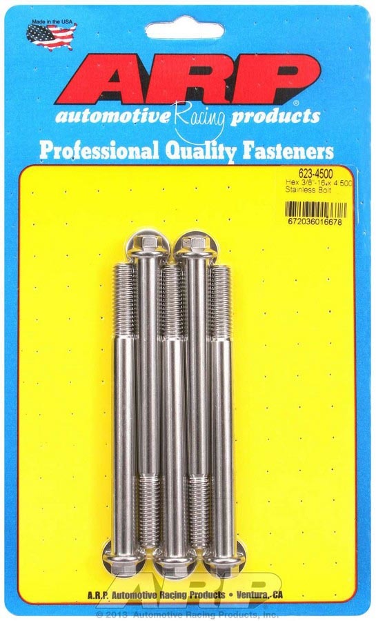 S/S Bolt Kit - 6pt. (5) 3/8-16 x 4.500  -  623-4500
