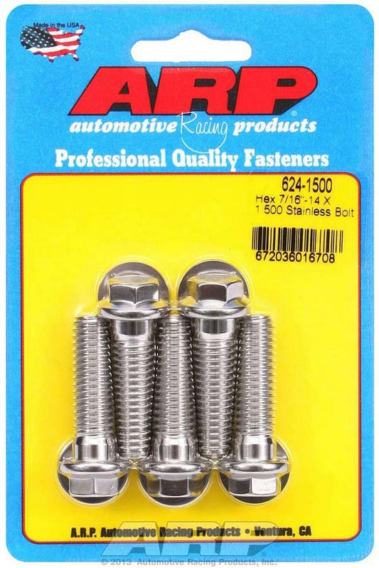 S/S Bolt Kit - 6pt. (5) 7/16-14 x 1.500  -  624-1500